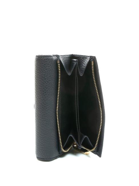 DORA Petit portefeuille en cuir textur&eacute; dARKBlue - Portefeuilles Femme