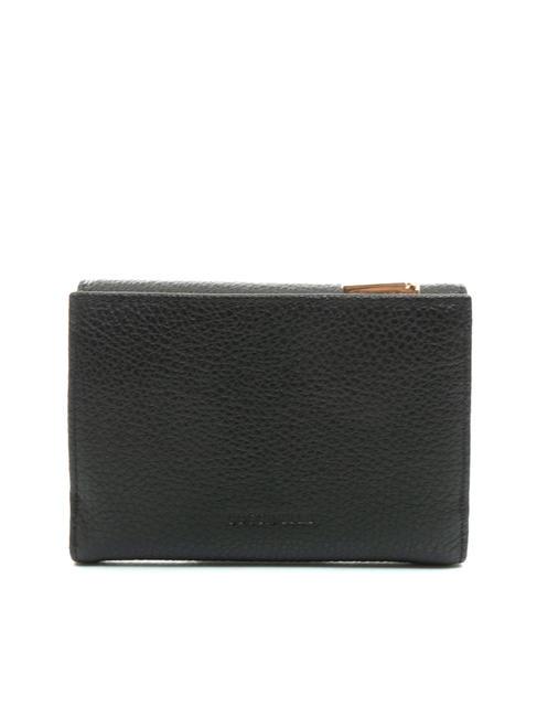 DORA Petit portefeuille en cuir textur&eacute; Noir - Portefeuilles Femme