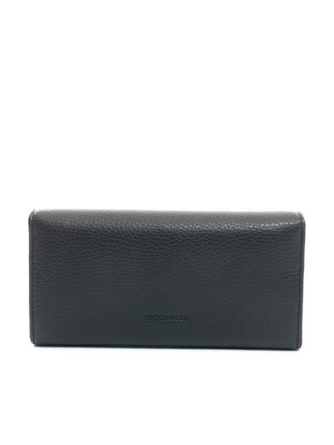 DORA Portefeuille en cuir grain&eacute; moyen dARKBlue - Portefeuilles Femme