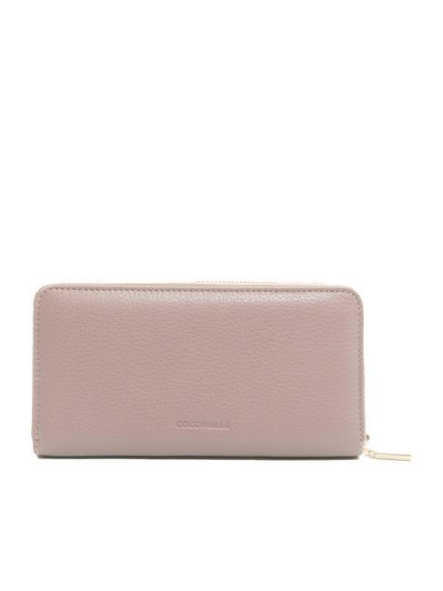 DORA Grand portefeuille en cuir zipp&eacute; autour an&eacute;mone - Portefeuilles Femme