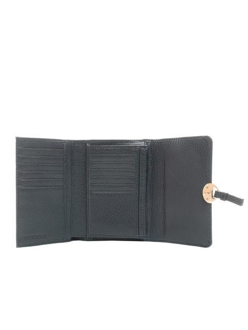 DOT Petit portefeuille en cuir textur&eacute; dARKBlue - Portefeuilles Femme