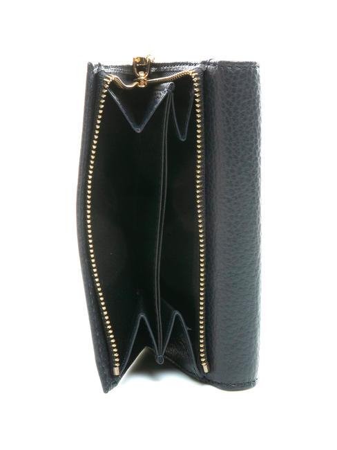 DOT Petit portefeuille en cuir textur&eacute; dARKBlue - Portefeuilles Femme