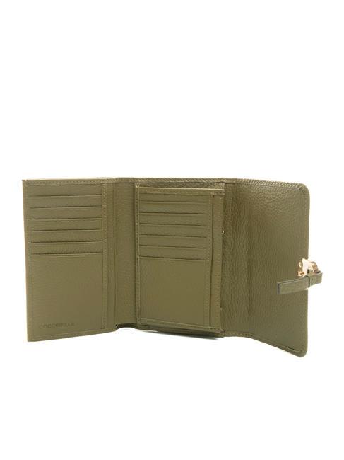 DOT Petit portefeuille en cuir textur&eacute; Loden - Portefeuilles Femme