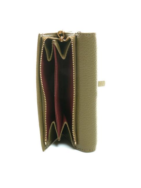 DOT Petit portefeuille en cuir textur&eacute; Loden - Portefeuilles Femme