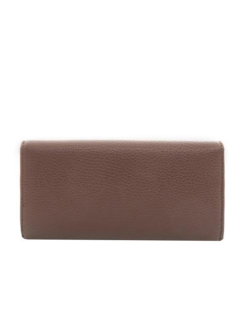 DOT Grand portefeuille en cuir textur&eacute; caroube - Portefeuilles Femme