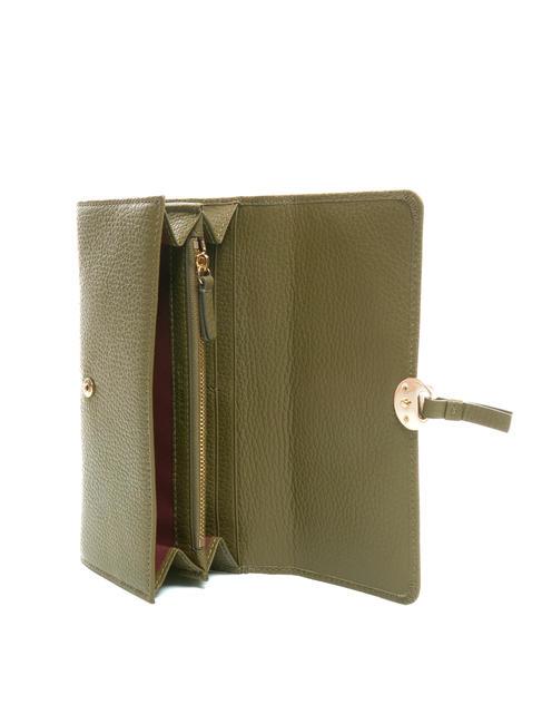 DOT Grand portefeuille en cuir textur&eacute; Loden - Portefeuilles Femme