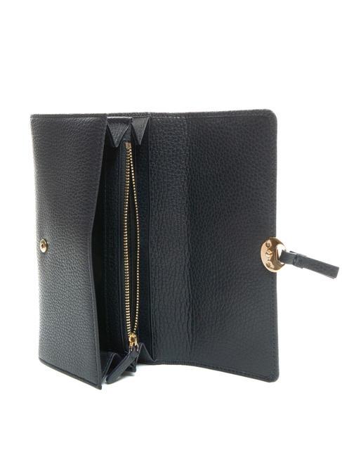 DOT Grand portefeuille en cuir textur&eacute; dARKBlue - Portefeuilles Femme