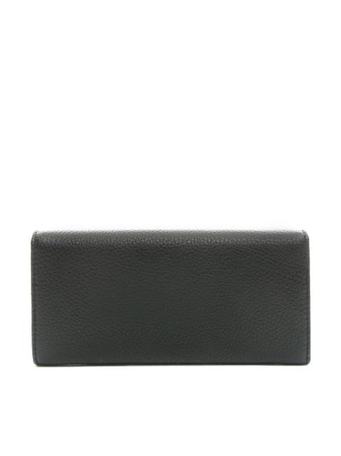 DOT Grand portefeuille en cuir textur&eacute; Noir - Portefeuilles Femme