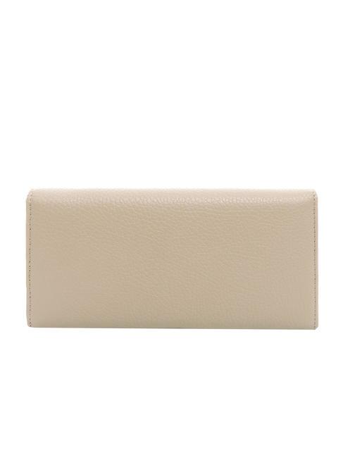 DOT Grand portefeuille en cuir textur&eacute; rose poudr&eacute; - Portefeuilles Femme