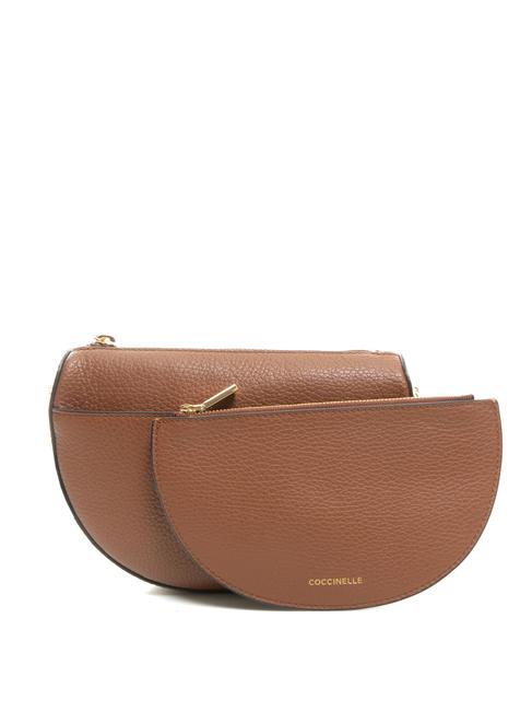KALI Sac bandouli&egrave;re en cuir avec pochette BRULE - Sacs pour Femme
