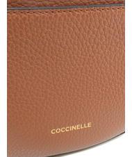 COCCINELLE KALI Sac bandouli&egrave;re en cuir avec pochette BRULE - Sacs pour Femme - 6