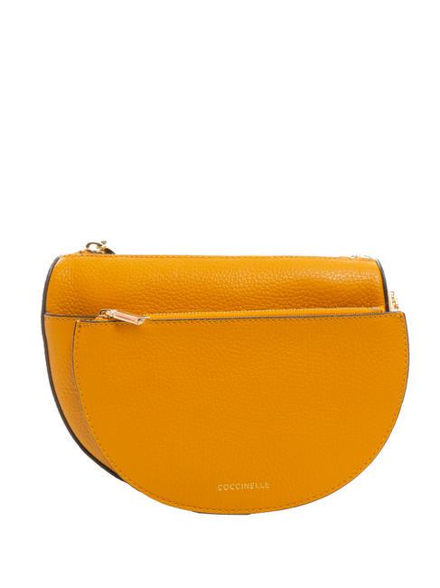 KALI Sac bandouli&egrave;re en cuir avec pochette r&eacute;sine - Sacs pour Femme