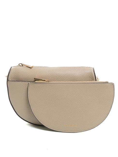KALI Sac bandouli&egrave;re en cuir avec pochette rose poudr&eacute; - Sacs pour Femme