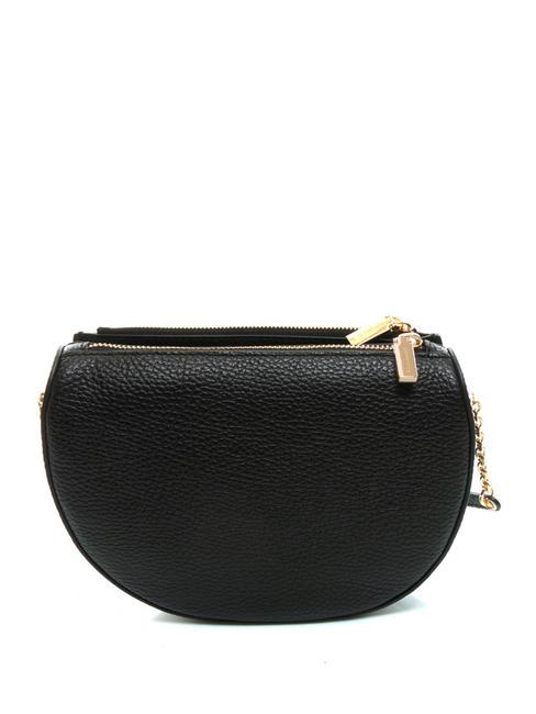 KALI Sac bandouli&egrave;re en cuir avec pochette Noir - Sacs pour Femme