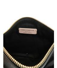 COCCINELLE KALI Sac bandouli&egrave;re en cuir avec pochette Noir - Sacs pour Femme - 7