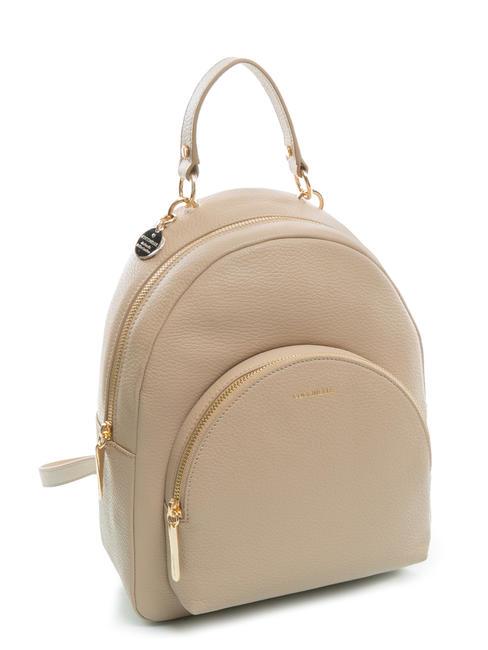 ALPHA Sac &agrave; dos en cuir textur&eacute; rose poudr&eacute; - Sacs pour Femme
