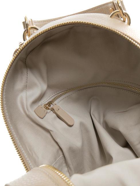 ALPHA Sac &agrave; dos en cuir textur&eacute; rose poudr&eacute; - Sacs pour Femme