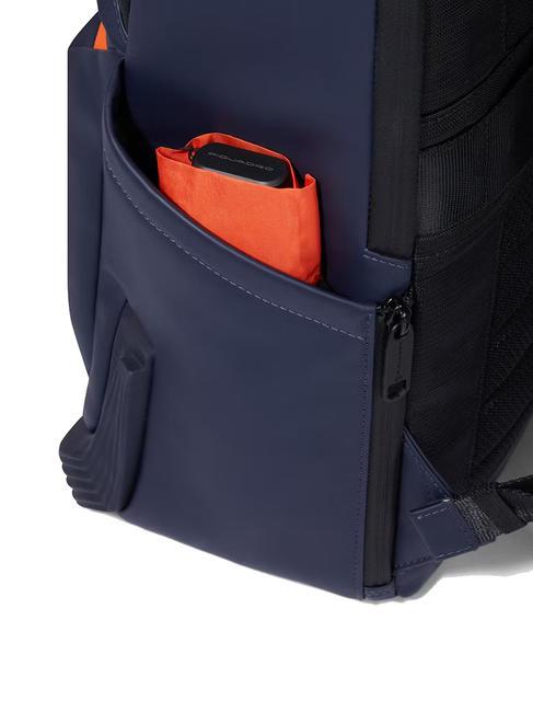 CORNER Sac à dos en tissu caoutchouté, support ordinateur 14" bleu - Sacs à dos pour ordinateur portable