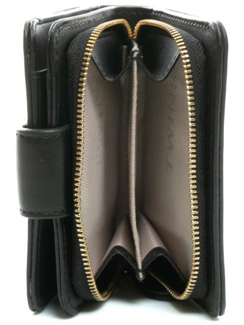 T OVAL Petit portefeuille zipp&eacute; noir - Portefeuilles Femme