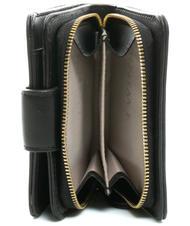 TWINSET T OVAL Petit portefeuille zipp&eacute; noir - Portefeuilles Femme - 4