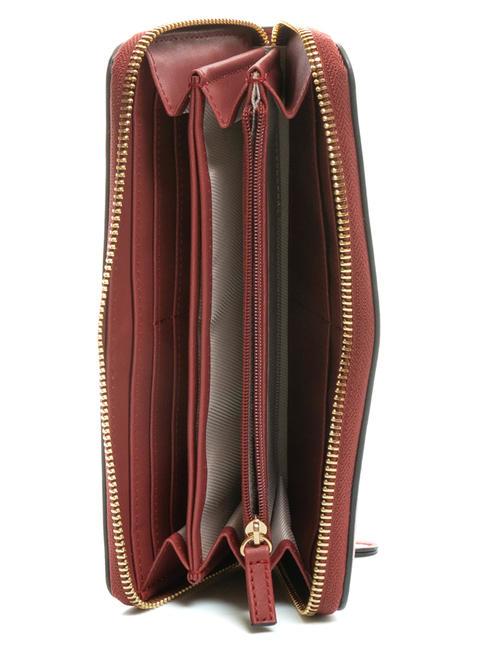T OVAL Portefeuille zipp&eacute; rouge vif - Portefeuilles Femme