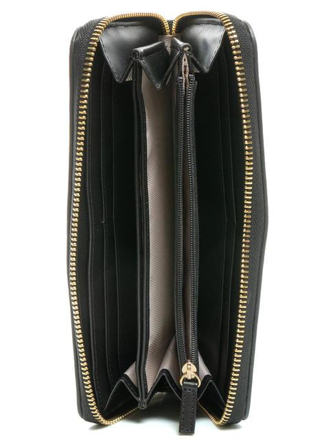T OVAL Portefeuille zipp&eacute; noir - Portefeuilles Femme