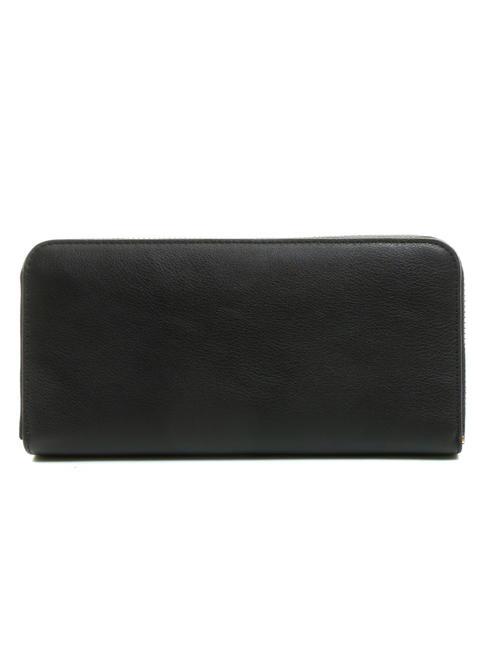 T OVAL Portefeuille zipp&eacute; noir - Portefeuilles Femme