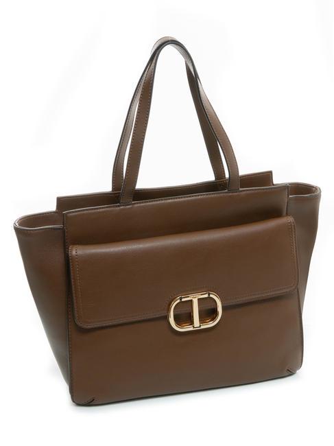 MADAME Sac shopping avec bandouli&egrave;req chocolat - Sacs pour Femme