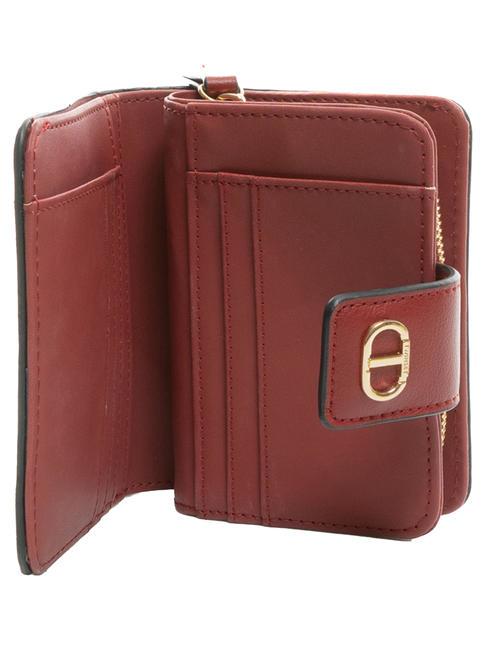 T OVAL Petit portefeuille zipp&eacute; rouge vif - Portefeuilles Femme