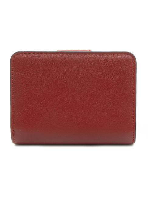 T OVAL Petit portefeuille zipp&eacute; rouge vif - Portefeuilles Femme