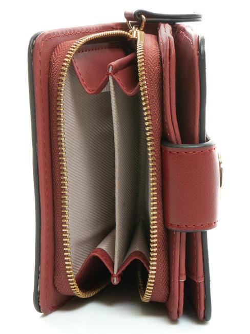 T OVAL Petit portefeuille zipp&eacute; rouge vif - Portefeuilles Femme