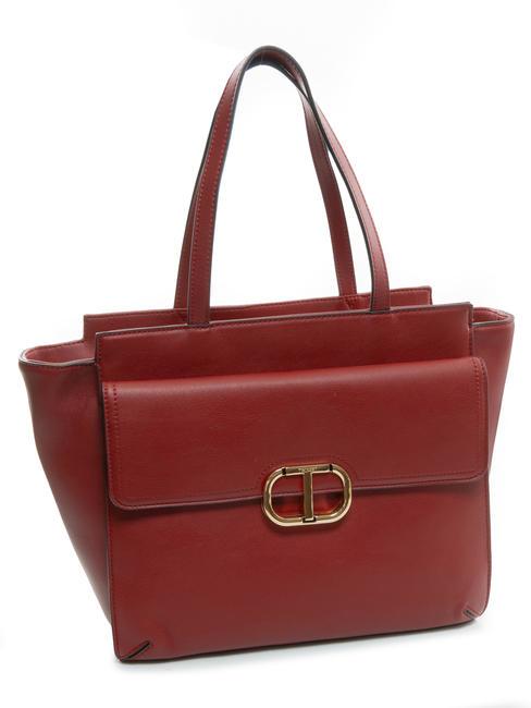 MADAME Sac shopping avec bandouli&egrave;req rouge vif - Sacs pour Femme