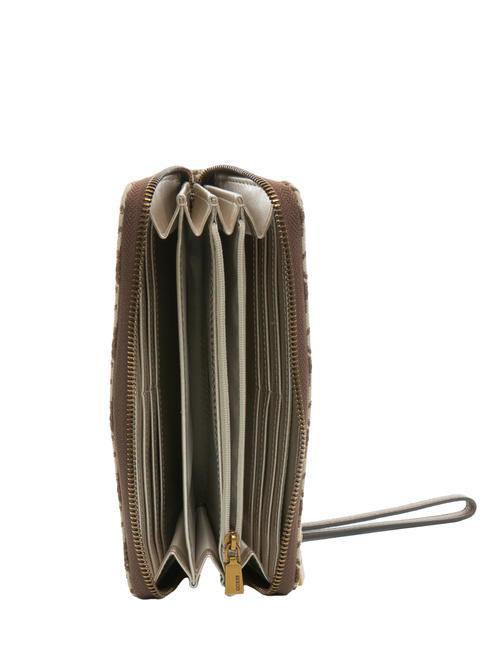 LAUREL Logo Portefeuille avec dragonne marron - Portefeuilles Femme