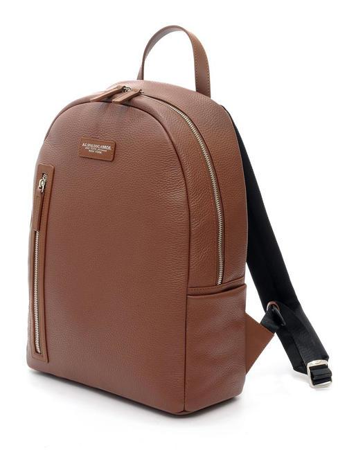 TOURIST Sac &agrave; dos PC 15", en cuir marron - Sacs &agrave; dos pour ordinateur portable