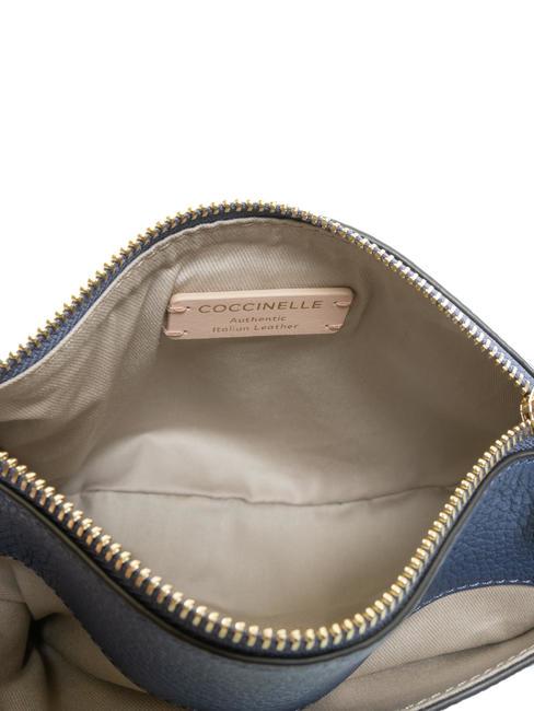 KALI Sac bandouli&egrave;re en cuir avec pochette myrtille - Sacs pour Femme