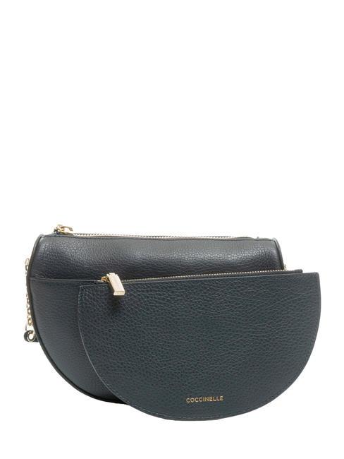KALI Sac bandouli&egrave;re en cuir avec pochette dARKBlue - Sacs pour Femme