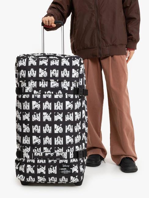 TRANSIT'R L x DISNEY 100 Chariot de grande taille visages de Mickey - Valises Semi-rigides