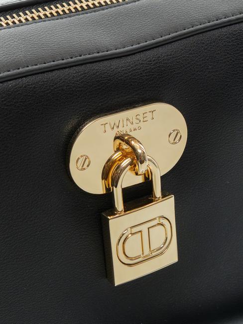 T LOCK Sac d'&eacute;paule noir - Sacs pour Femme