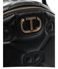 TWINSET LOGO QUILTED Sac &agrave; dos noir - Sacs pour Femme - 3