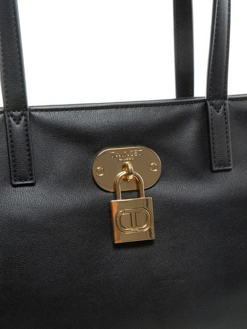T LOCK Sac d'&eacute;paule noir - Sacs pour Femme
