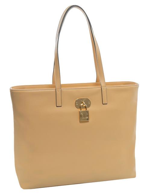 T LOCK Sac d'épaule brun noix de pécan - Sacs pour Femme