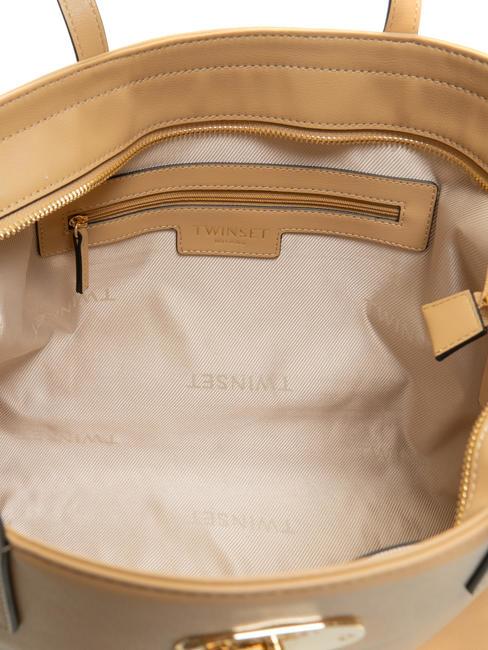 T LOCK Sac d'épaule brun noix de pécan - Sacs pour Femme