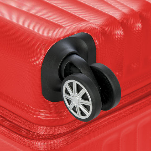 CERVIA Ensemble chariot 3 cabines + moyen + grand rouge - Ensemble Valises