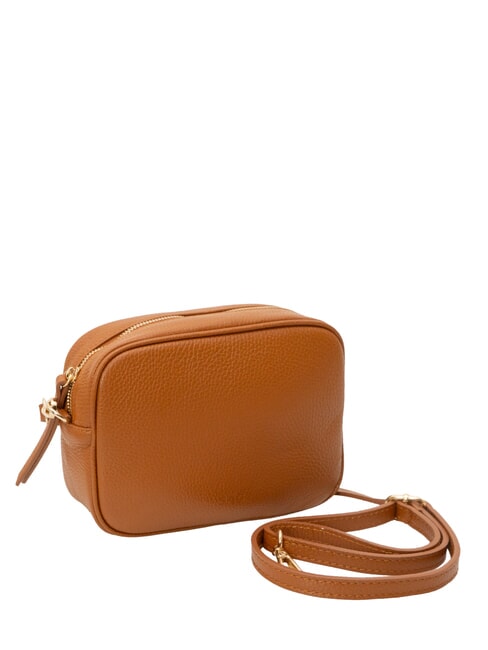 LUCIA Sac porté épaule double en cuir Dollar cuir foncé - Sacs pour Femme