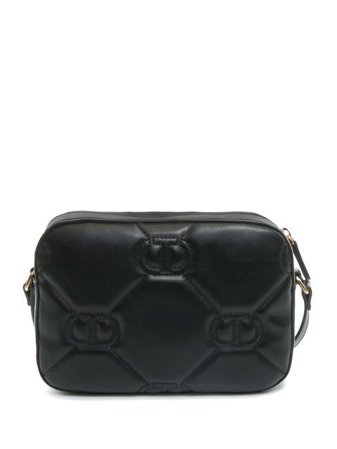 LOGO MATELASSE Petit sac bandouli&egrave;re noir - Sacs pour Femme