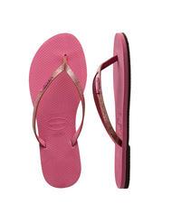 HAVAIANAS YOU GLITTER Tongs velours rose - Chaussures Femme - 4