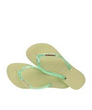 HAVAIANAS SLIM GLITTER FLOURISH Tongs en caoutchouc jardin vert - Chaussures Femme - 3