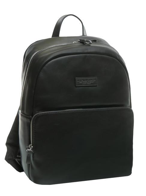 ICONIC NEW YORK Sac &agrave; dos pour ordinateur portable 15", en cuir noir - Sacs &agrave; dos pour ordinateur portable