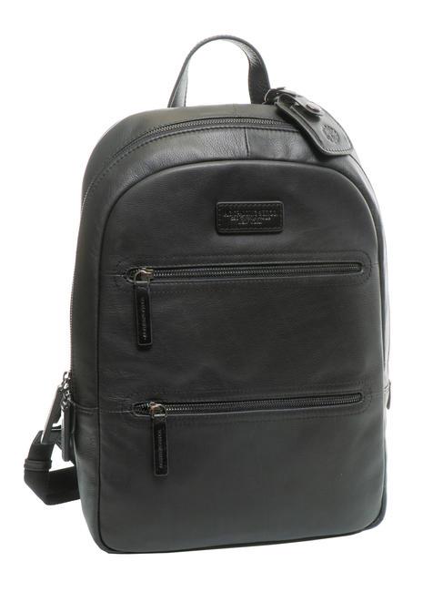 TECH Grand sac &agrave; dos en cuir noir - Sacs &agrave; dos pour ordinateur portable