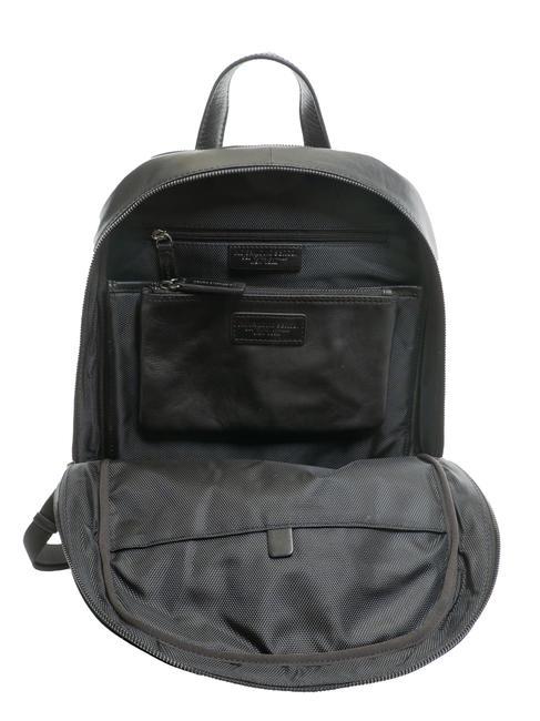 TECH Grand sac &agrave; dos en cuir noir - Sacs &agrave; dos pour ordinateur portable